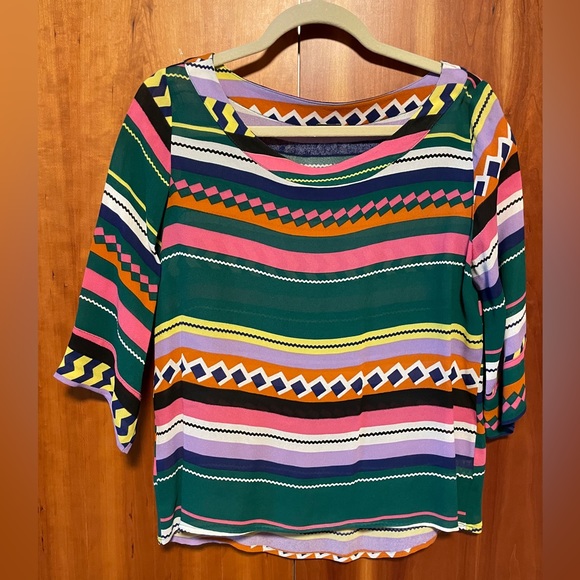 Monrow Multicolored Striped Top - Picture 1 of 4